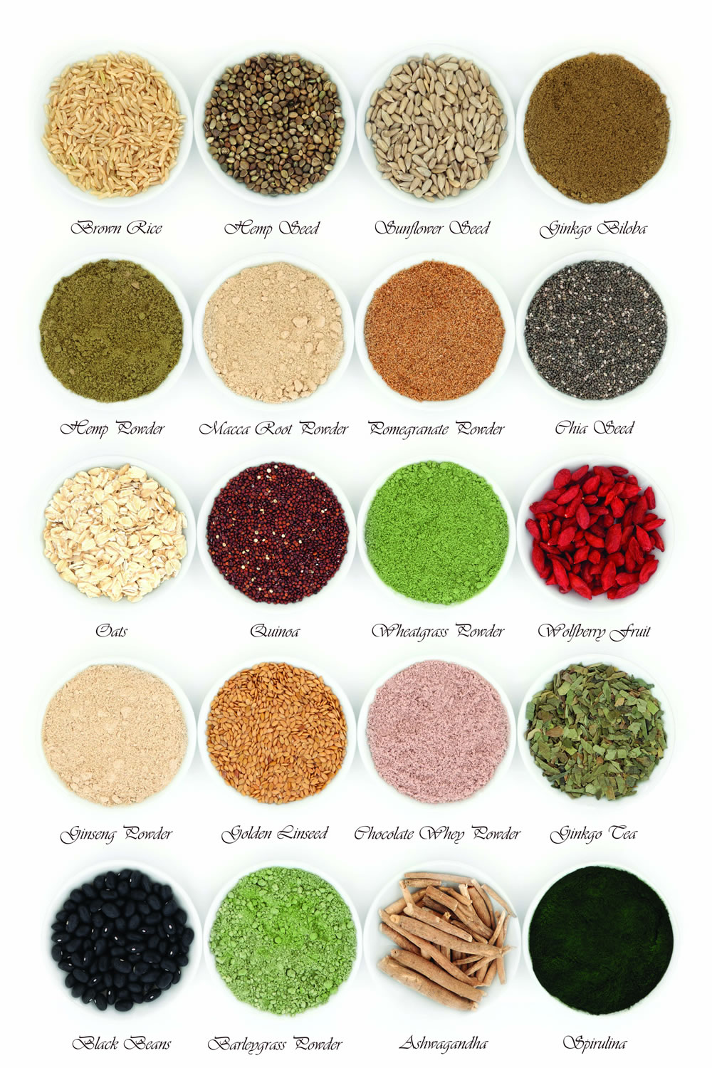 collage of seeds and grains