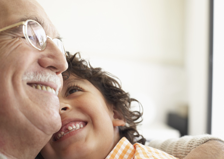 image of a grandfather and grandson