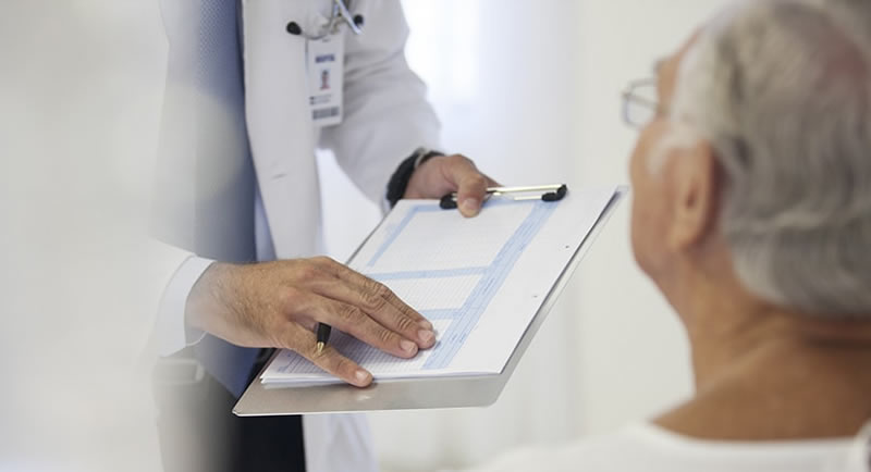 doctor talking to patient