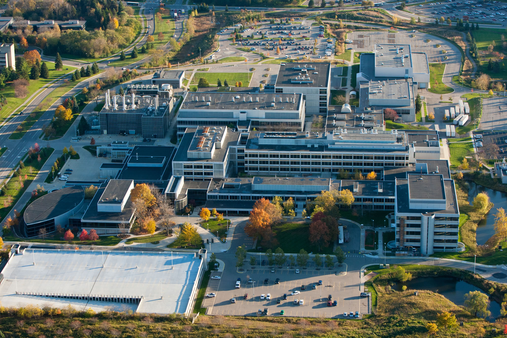 aerial view of the North Campus Research Complex