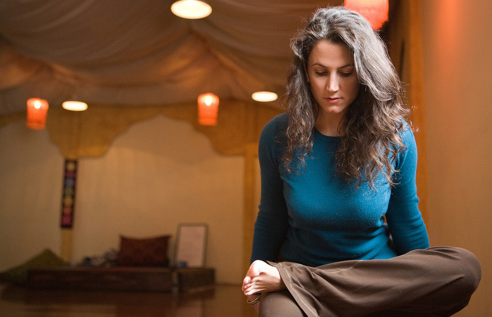 woman doing yoga pose