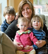Johanna Mabry and her three children