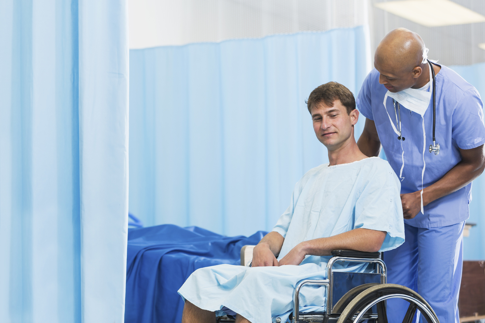 patient in a wheelchair