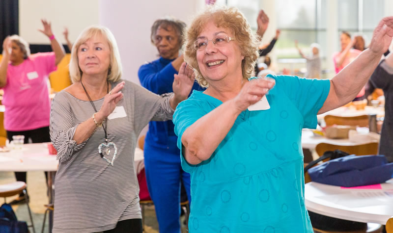 two friends participating in an activity