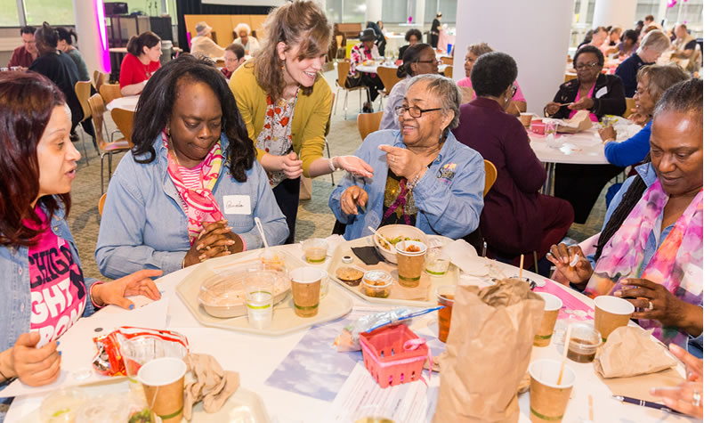 lunch is served at the Breast Cancer Summit