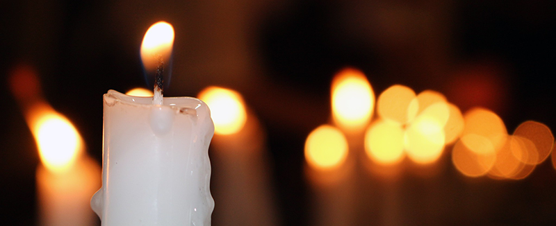 a candle in the dark