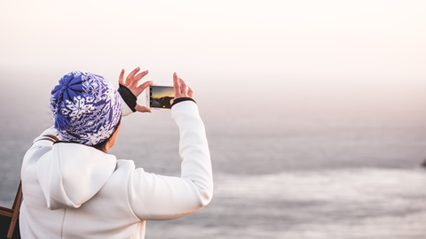 woman with camera