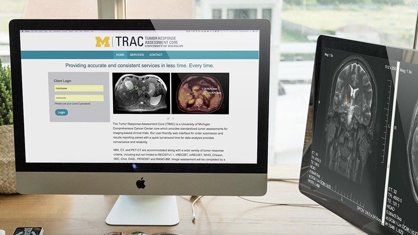 A look at the web portal developed for TRAC. Image credit: Mirabella Olszewski