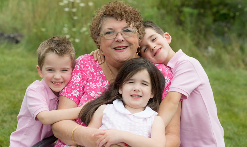 Michele Galgoul and her grandchildren
