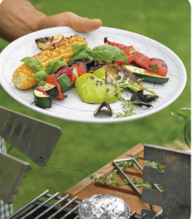 image of plate filled with barbecued food