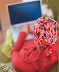 image of woman using a laptop computer