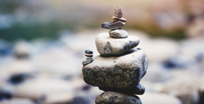 image of reflecting stones