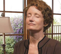 image of woman engaged in meditation