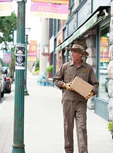 Keith Harrington enjoys the Chelsea streets