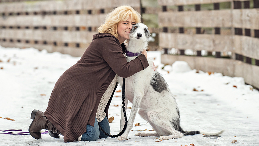 Melissa Hough and her dog