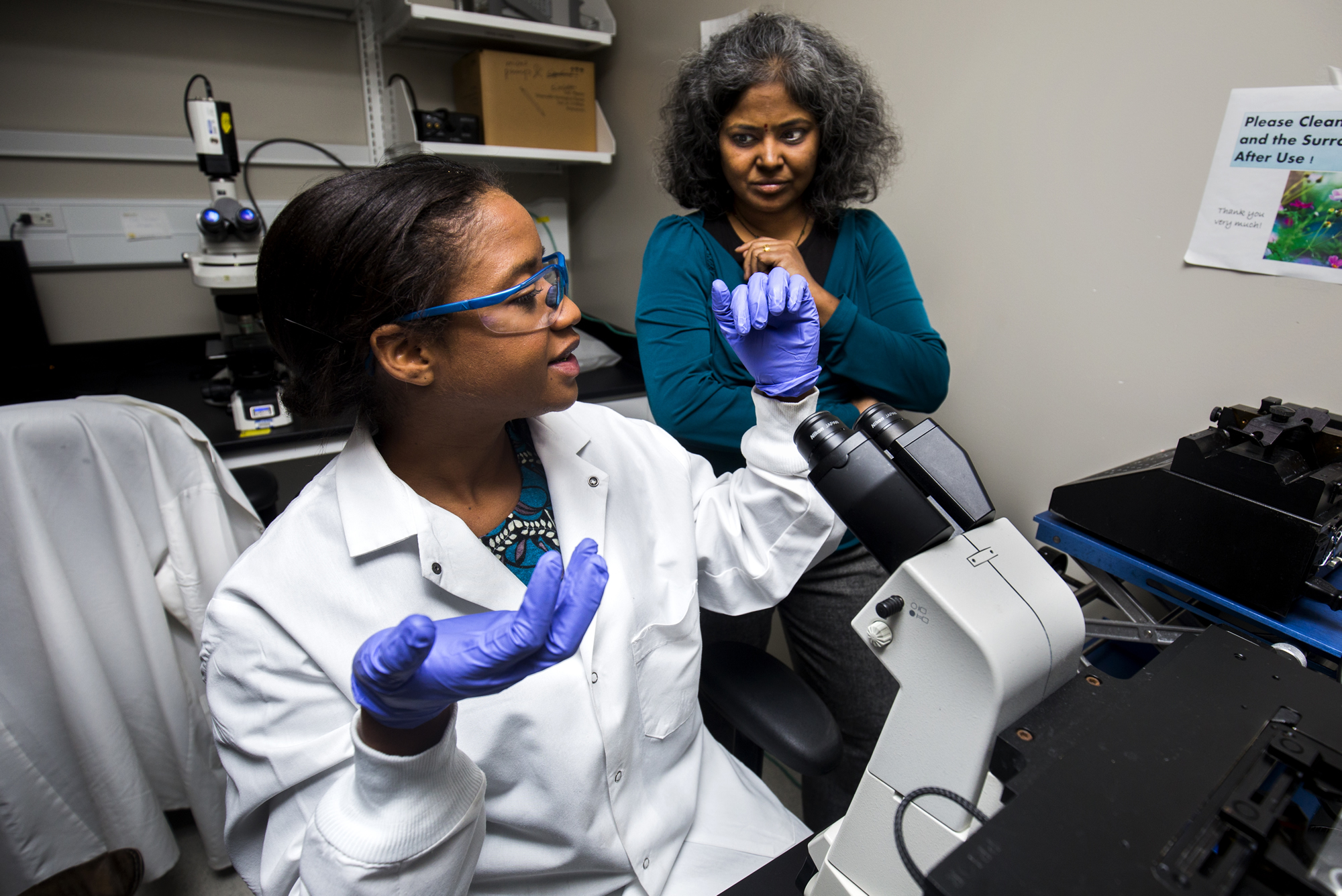 Rhonda Jack on the left with Sunitha Nagrath