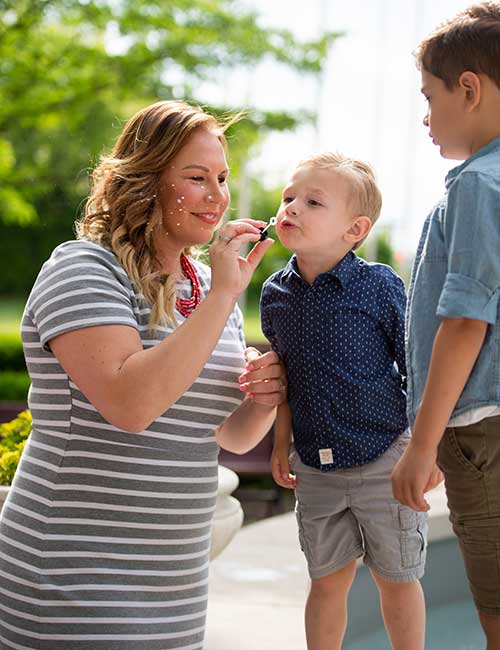 Logan Moore with her two sons