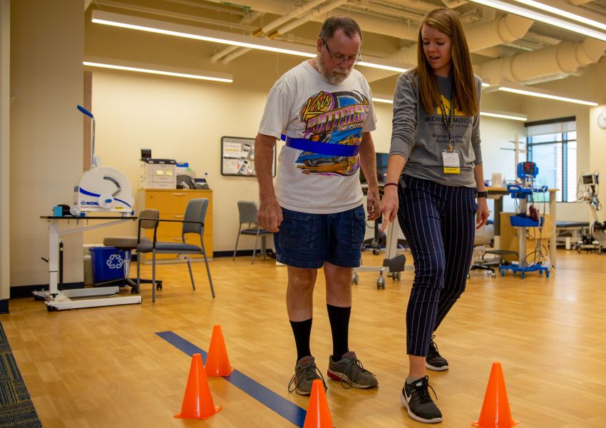 Marchak during one of his physical therapy sessions with Van Dyke.