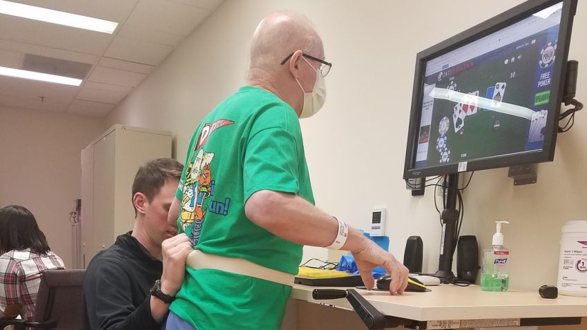 Marty Marchak during one of his inpatient occupational therapy sessions