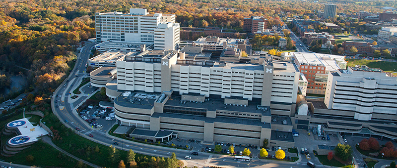 Medical Campus in Ann Arbor aerial view 