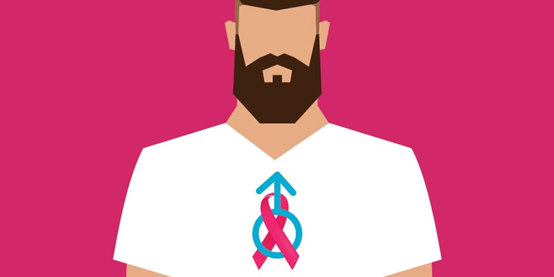 graphic representation of a man in front of a pink background