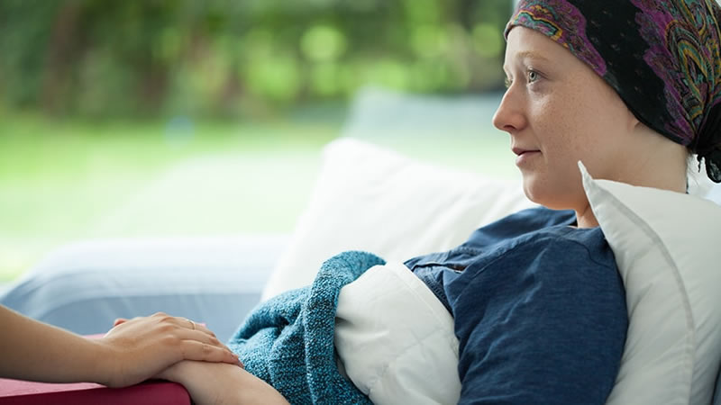 image of woman receiving chemotherapy