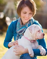 photo of Michelle with her dog