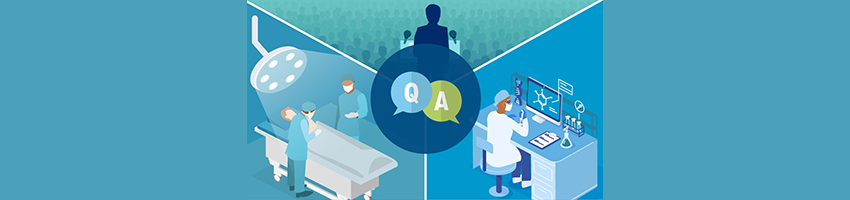 graphical representation of the communication between surgery to the laboratory