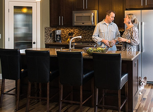 Aron and Lynette Bowser in their kitchen