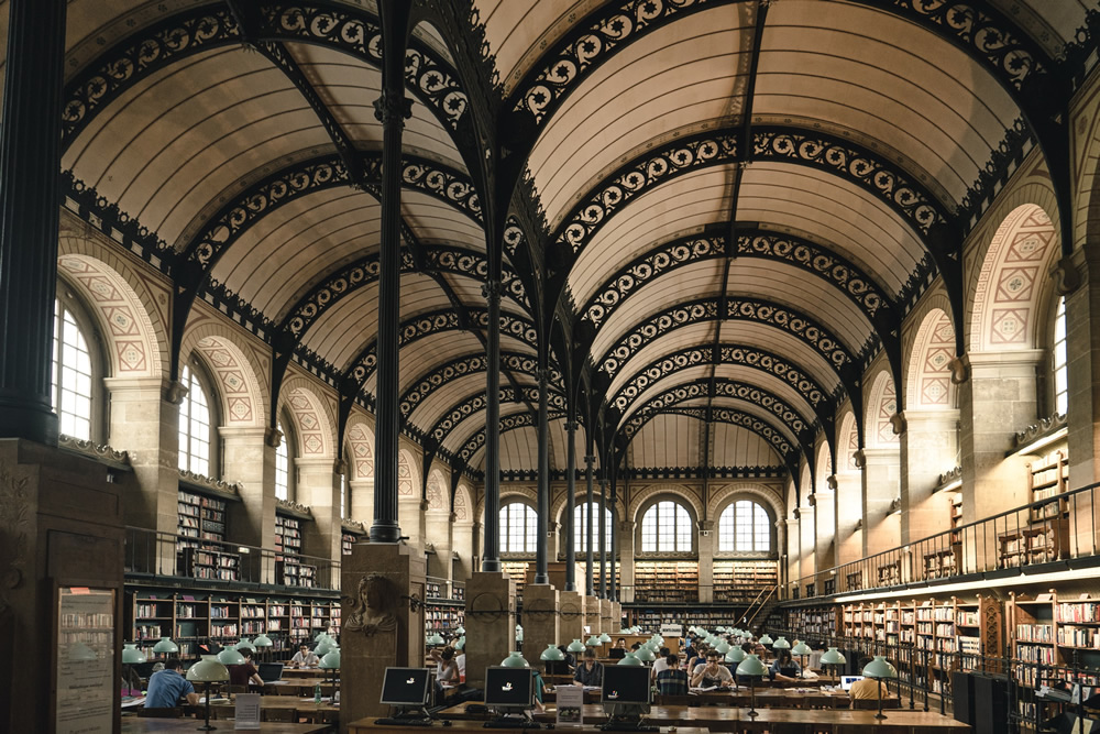 inside of a library