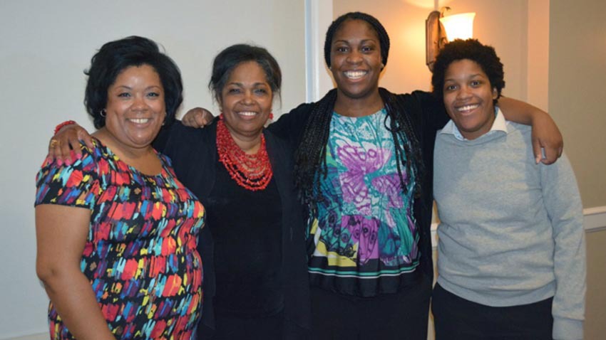 Tara Ogunde with her mother and sisters. Photo credit: courtesy of the Ogunde family