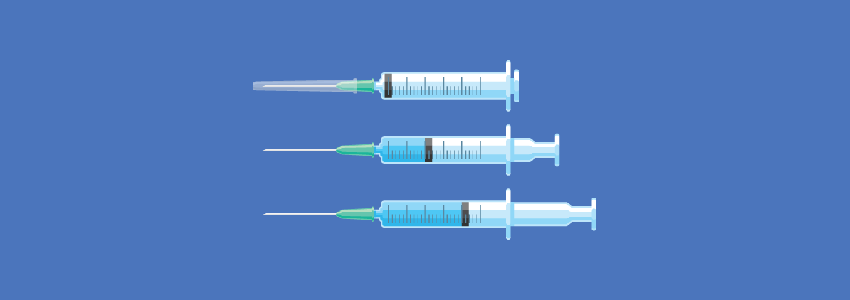stock image of three syringes