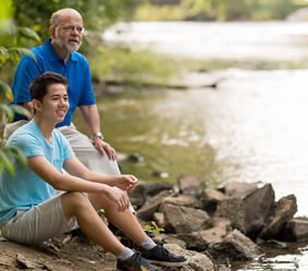 George Campbell and his grandson