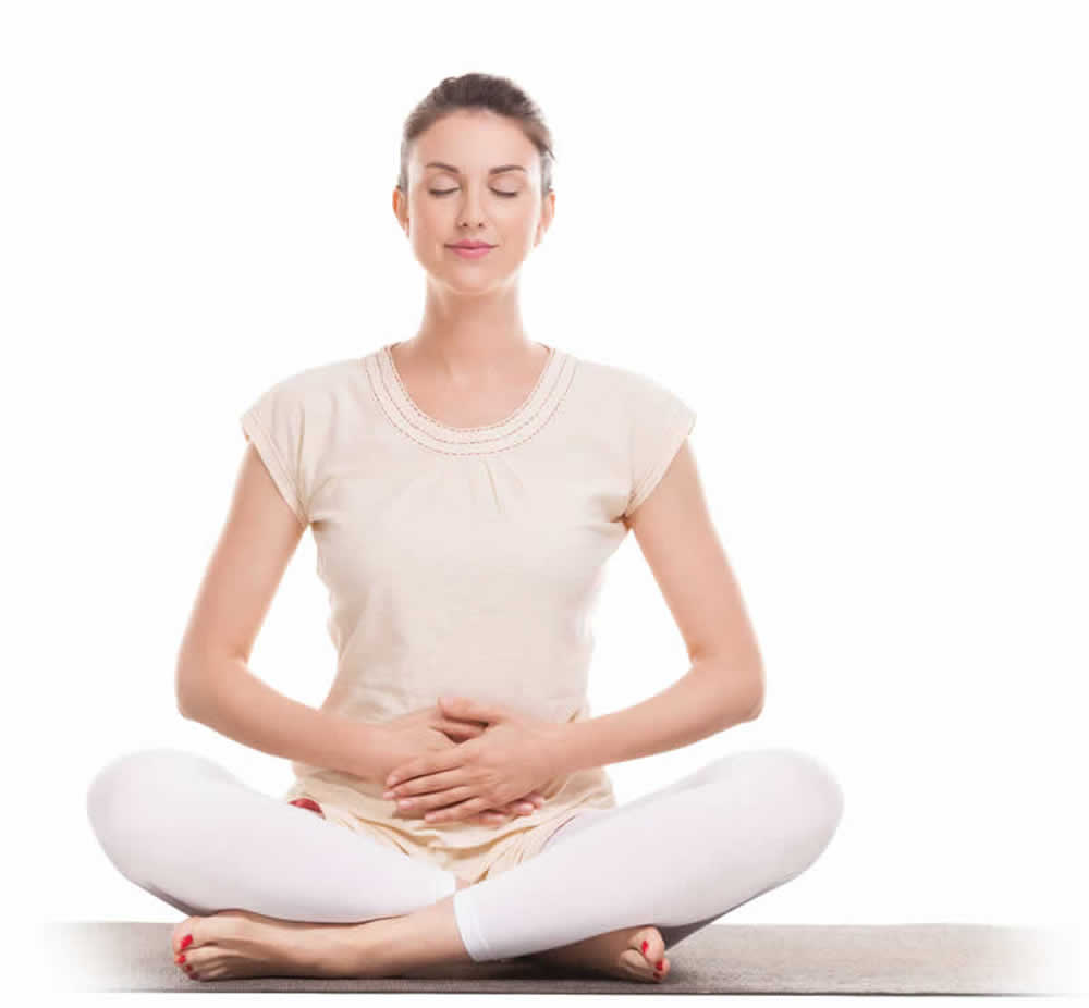 Image of a woman in a yoga pose