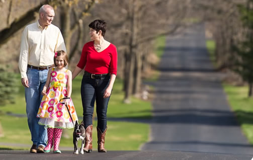 Heidi Woodward Sheffield with her family