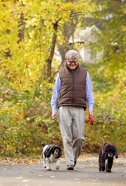 Randy Hillard and his dogs