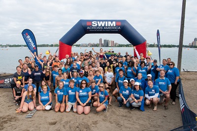 participants from the 2019 Swim Across America Motor City Mile