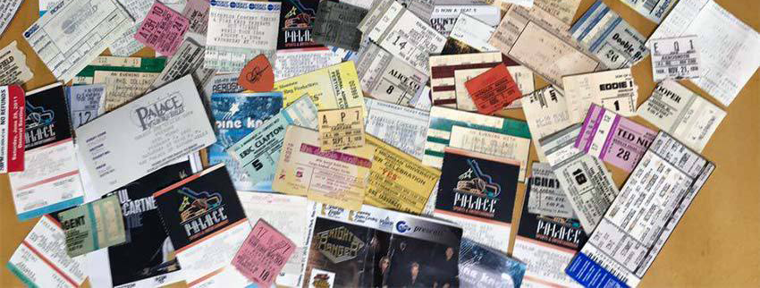 fanned out collection of concert and show tickets