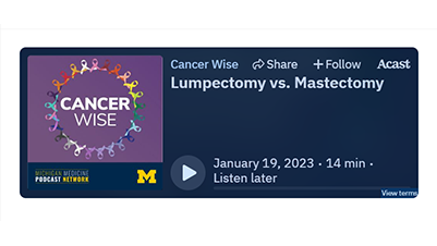 Image of the acast thumbnail of the Lumpectomy vs Mastectomy podcast