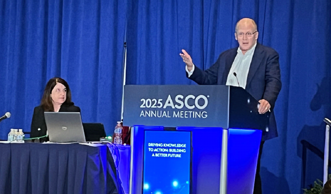 Mark Fendrick, M.D., takes part in a panel discussion at ASCO 2025