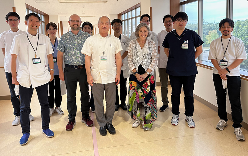 Sofia Merajver, MD, PhD with Japanese researchers