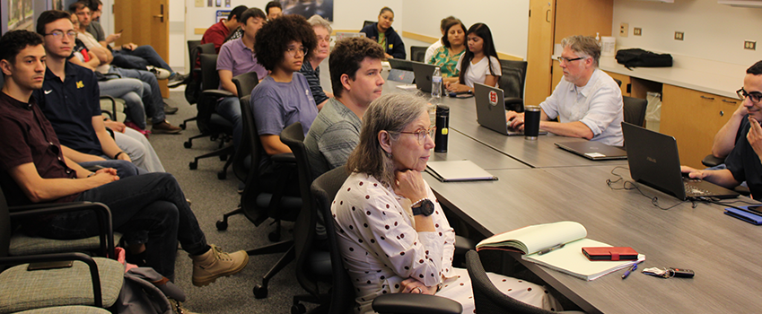 ALK team meeting; this is a photo of the group sitting together in a conference room