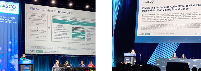 Drs. Ulka Vaishampayan and Erin Cobain make presentations at the 2024 ASCO conference