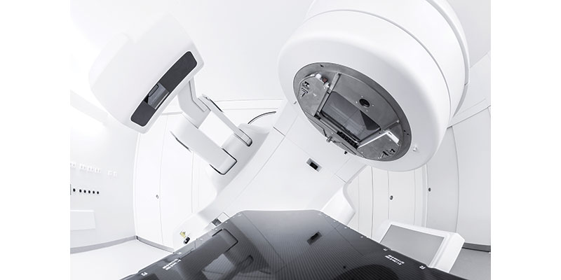 Looking up at the linear accelerator