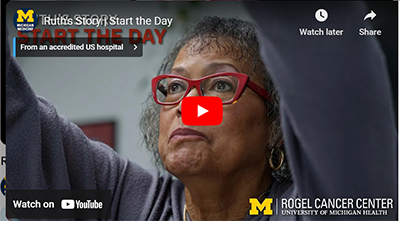 Image of a Black, elderly woman looking up