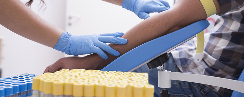 Man getting blood drawn for the PSA test