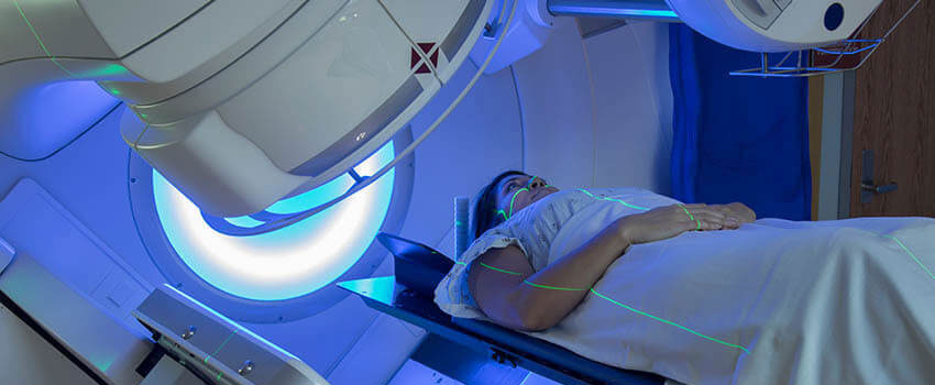 Patient receiving radiation therapy