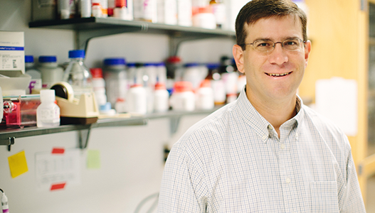 Patrick Schloss, Ph.D. in his lab